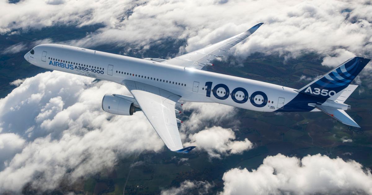 As A350-1000 flight testing nears its completion, Airbus says the program remains on-track for first deliveries later in 2017. With Rolls-Royce Trent XWB engines and six-wheel main landing gear bogies, the -1000 is much more than just a stretched A350-900.