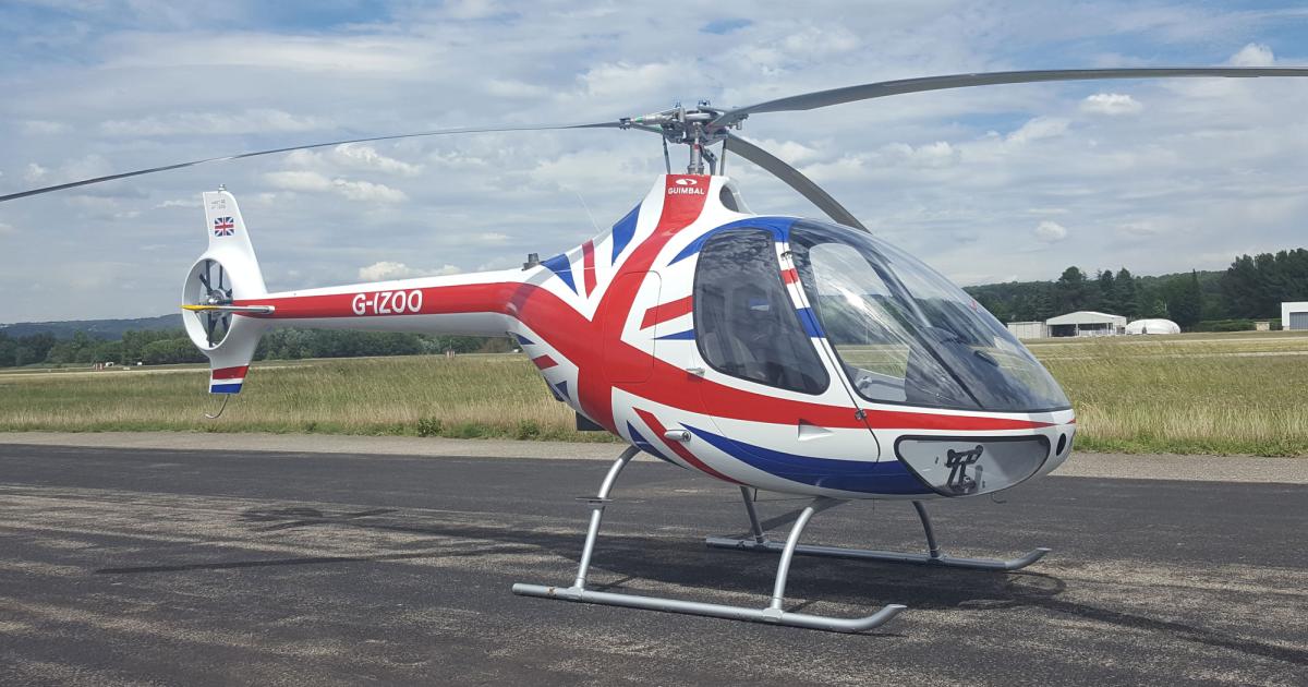 Helicoptères Guimbal's milestone 200th Cabri G2 was the first to be equipped with the 160-hp engine upgrade. It also features the Aspen Avionics EFD1000 digital display in the horizontal format that fits into the standard Cabri EPM advanced multi-function vehicle monitor. (Photo: Helicoptères Guimbal)