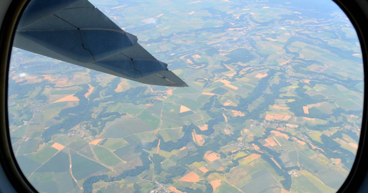 The multi-mission KC-390 military transport flew members of the media above the French countryside. (Photo: Matt Thurber)