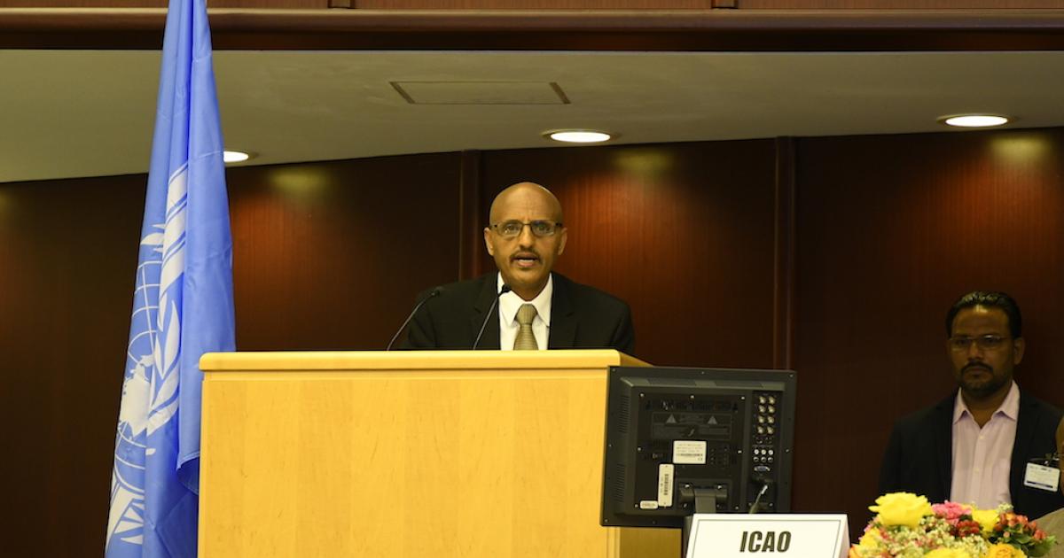 Ethiopian Airlines CEO Tewolde Gebremariam addresses ICAO’s second meeting on air cargo development in Africa. (Photo: Kaleyesus Bekele)