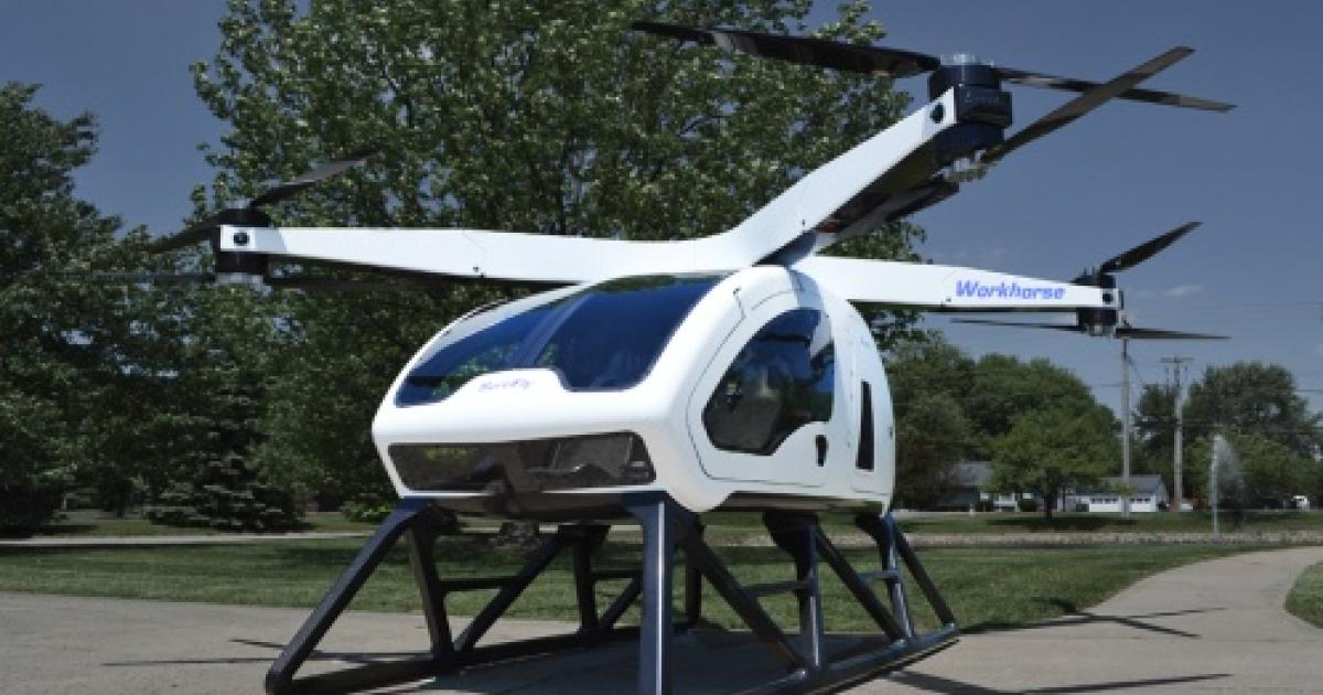 The eVTOL SureFly two-passenger electric helicopter offers redundant electrical supply thanks to an onboard generator.