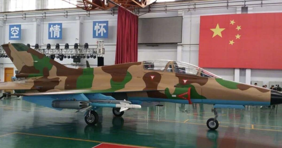 The Sudanese Air Force FTC-2000 was shown in a three-tone desert camouflage. (Photo: Chinese Internet)