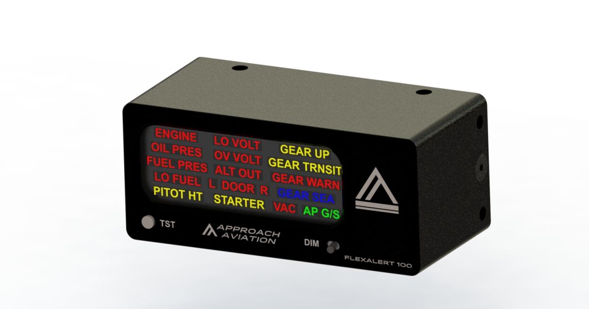Approach Aviation will begin shipments of the FlexAlert multifunction annunciator in August at a special introductory price.