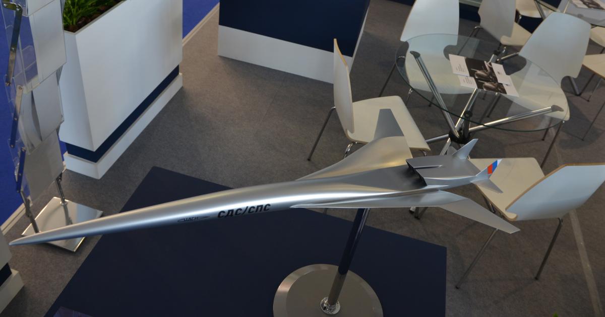 The Zhukovsky Central AeroHydrodynamic Institute (TsAGI) is working on a supersonic business/commercial jet intended to provide both high-subsonic and supersonic speeds, while still meeting strict ICAO Chapter 14 noise limits. (Photo: Vladimir Karnozov)