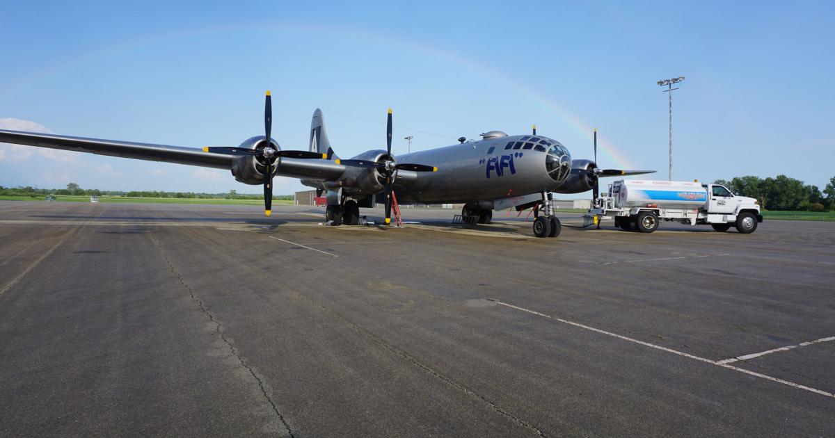 The Commemorative Air Force's FIFI, one of two remaining airworthy B-29s, made an appearance at this year's AirVenture. (Photo: Matt Thurber)