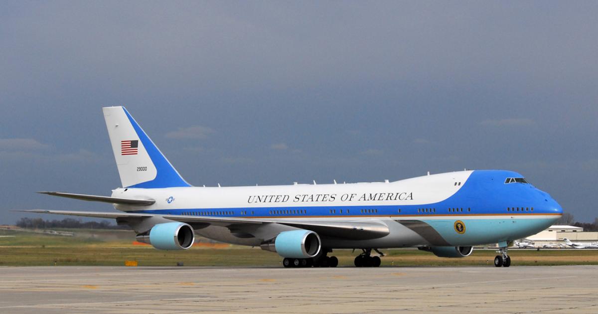 The current Presidential aircraft used as Air Force One is a modified Boeing 747-200B. (Photo: U.S. Air Force)