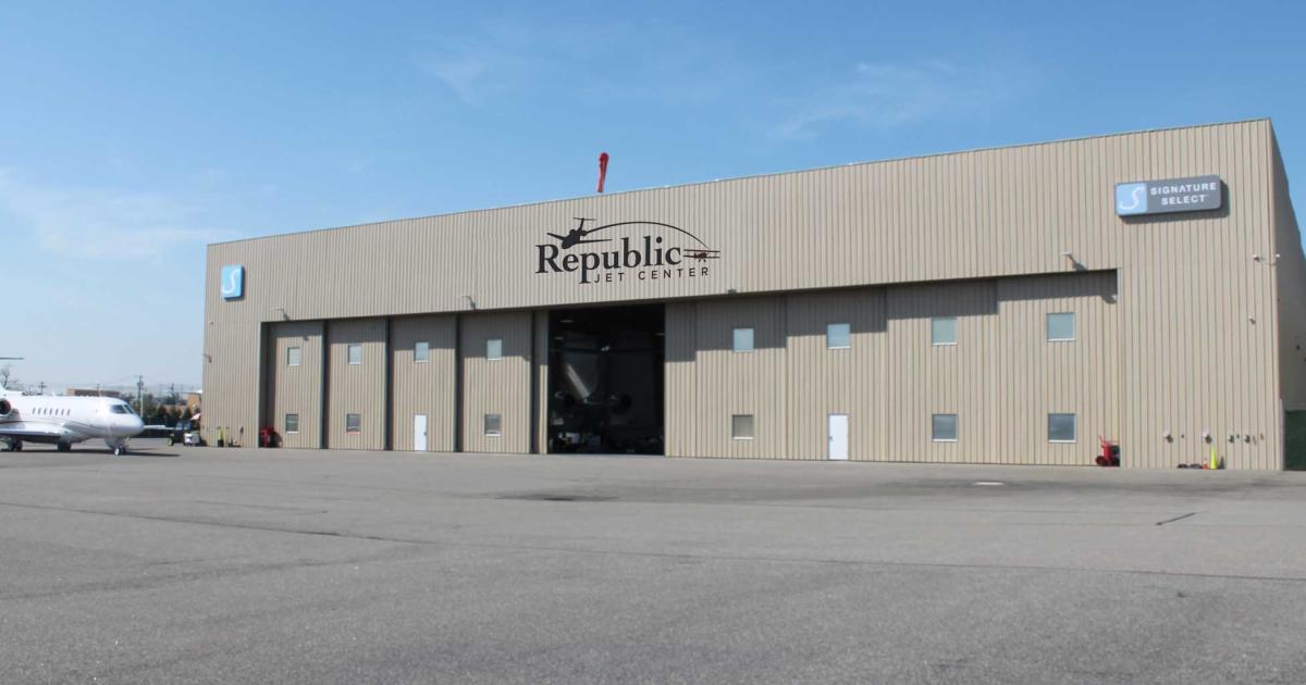 The Republic Jet Center, formerly Talon Air at New York's Republic Airport in Farmingdale is the latest member of Signature Flight Support's global network, which now numbers more than 200 locations.  The newest Signature will now offer the chain's customer loyalty programs.