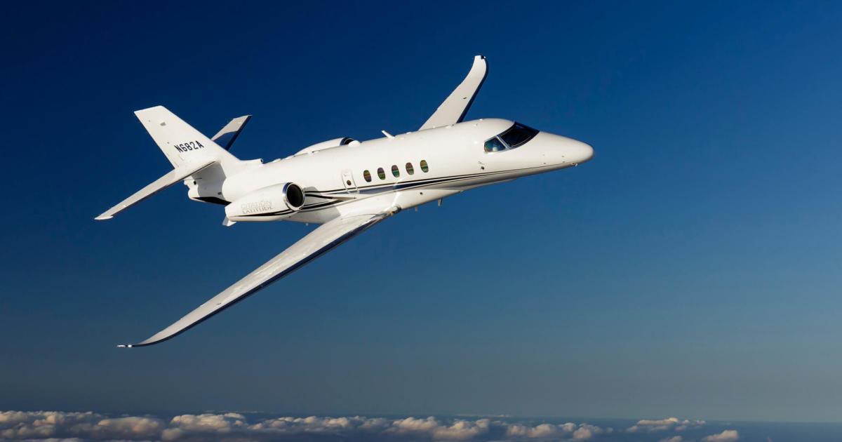 Some three of our every four midsize jets that were recently delivered went to customers in North America, predominantly in the U.S., according to UBS Global Research. This category includes aircraft such as Textron Aviation's Cessna Citation Latitude. (Photo: Textron Aviation)