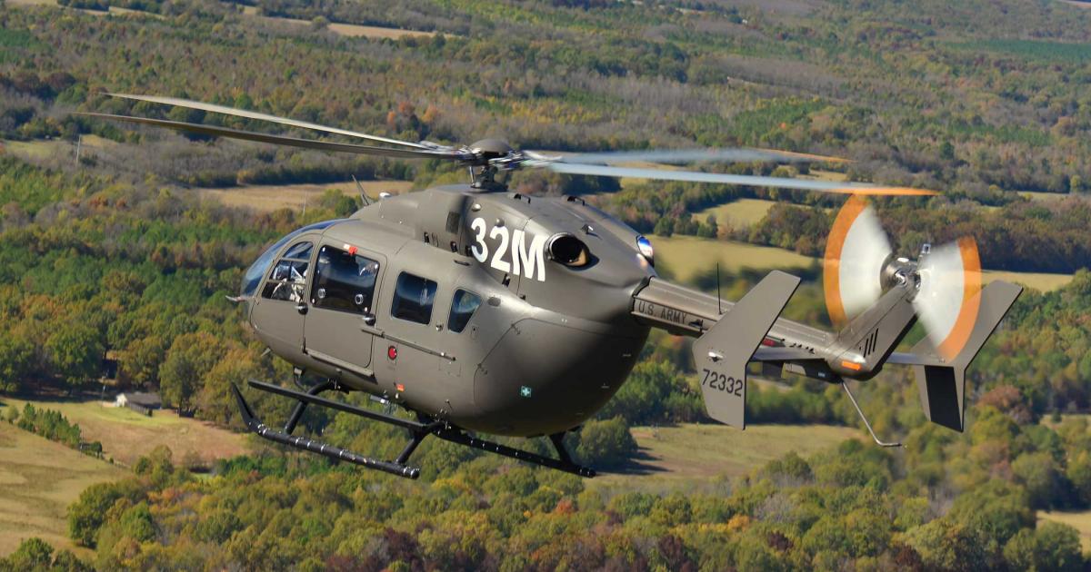 The U.S. Army is using the Airbus Helicopters Lakota to train crews for the Chinook, Apache and Black Hawk. 
