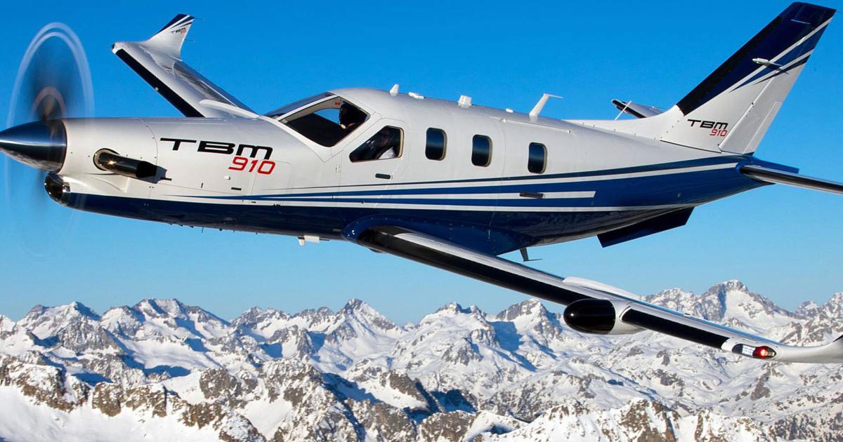 The Daher TBM 910 features the Garmin G1000NXi integrated flight deck, as well as cabin interior and safety enhancements.