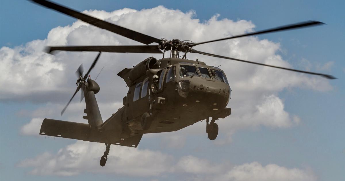 The drone strike caused minor but visible damage to a rotor blade and window on the Blackhawk. (Photo: U.S. Army)