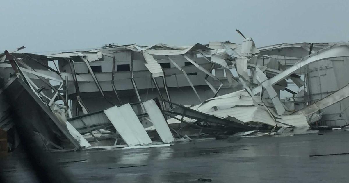 A destroyed hangar at San Juan's Fernando Luis Ribas Dominicci Airport (TJIG) poignantly demonstrates the effects of Maria's punishing winds. Yet, some FBOs in the area survived the storm in good shape and were reportedly up and running a day after the Category 4 hurricane swept over Puerto Rico.