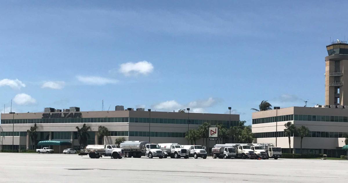 The calm after the storm. Sheltair's FBO at Fort Lauderdale International Airport basks under clear skies on Monday afternoon, less than 24 hours after the region was hit by Hurricane Irma. While the airport and the surrounding area is still operating on back up power, the FBO suffered little damage, and Sheltair expects to reopen to business aviation customers and resume fueling operations at 4am Tuesday morning.