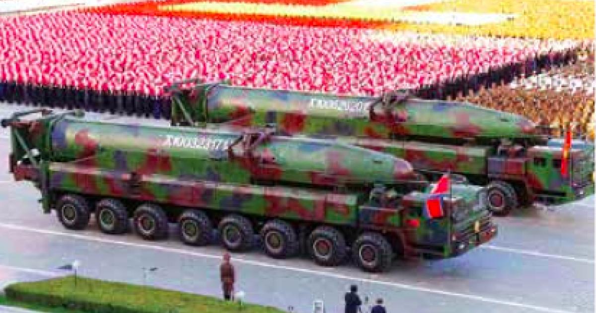 North Korea's Hwasong-14 ICBM on display at a military parade in Pyongyang. (US National Air and Space Intelligence Center - NASIC)