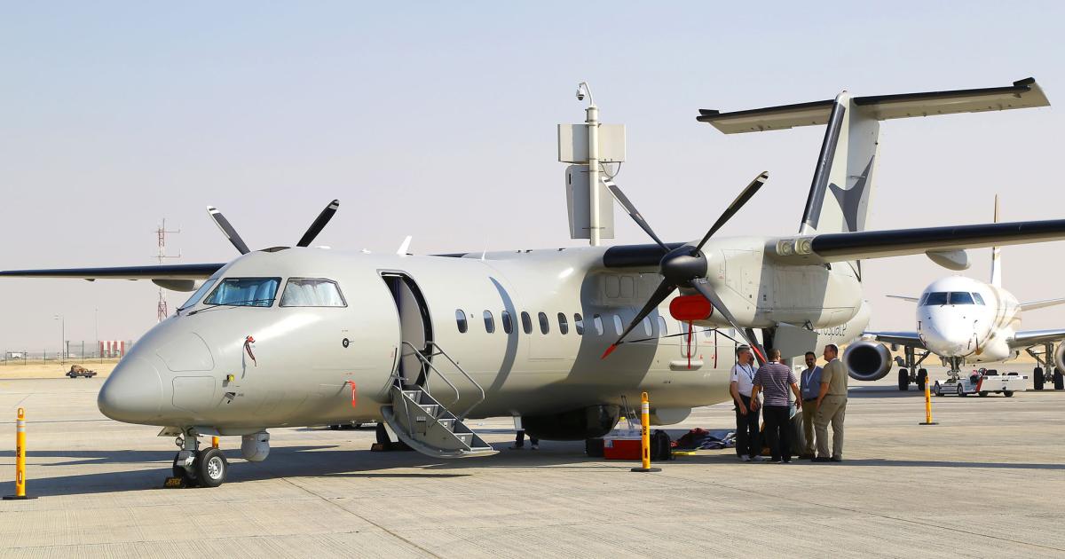 PAL Aerospace’s Force Multiplier reconnaissance platform is based on the Bombardier Dash 8 Q300 twin turboprop.