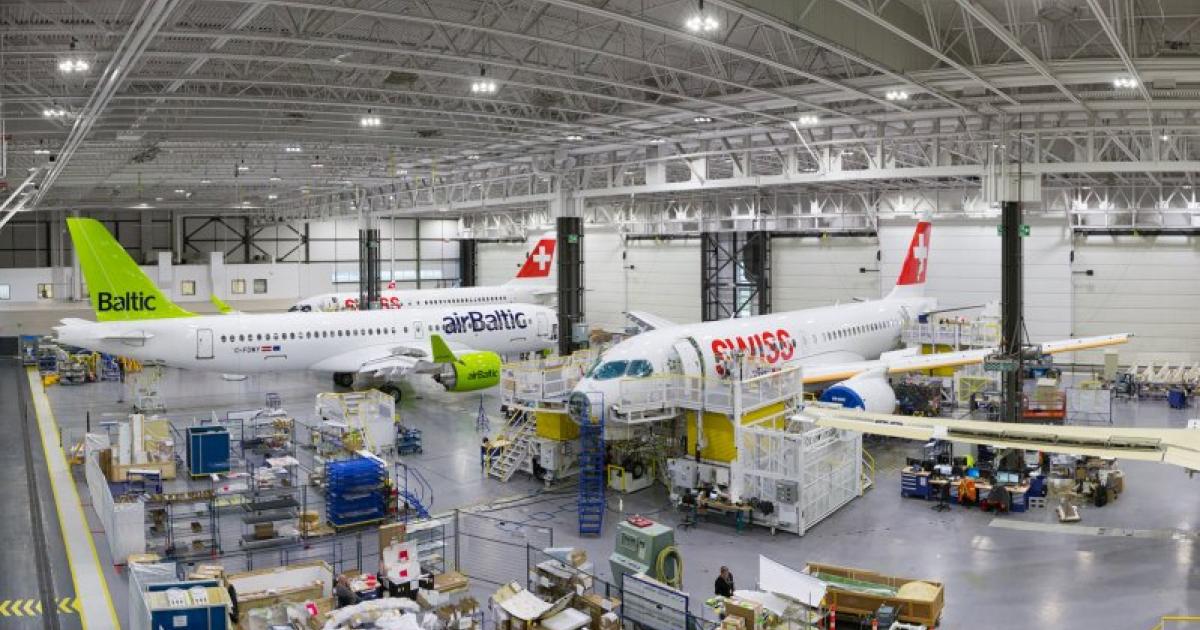 Bombardier has delivered a total of 19 C Series jets to Swiss International Airlines and Air Baltic. (Photo: Bombardier)
