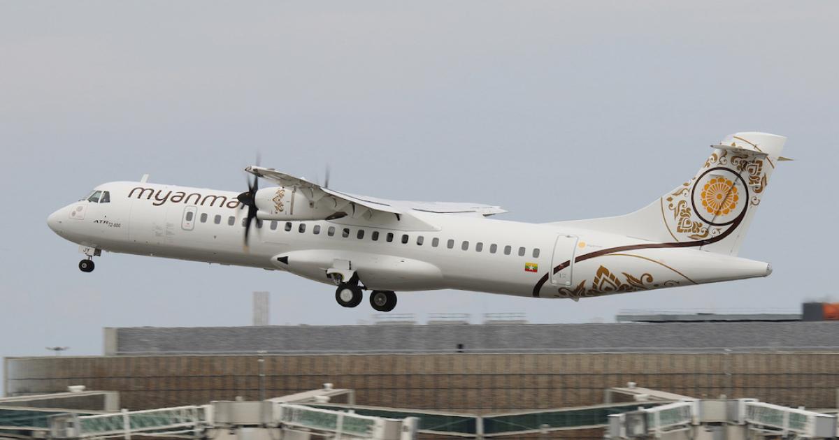 Asian airlines flying turboprops such as the ATR 72-600 into challenging airfields benefit greatly from performance-based navigation (PBN) systems, according to safety authorities. (Photo: ATR)