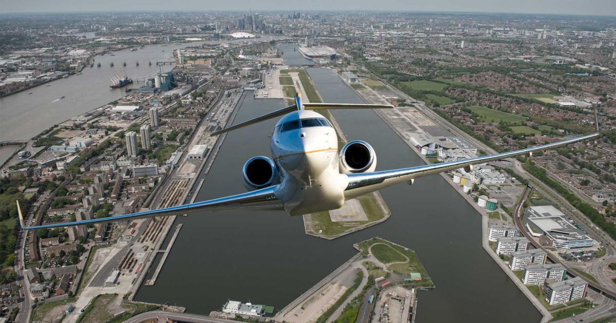 A newly released Nexa study found that business aviation users could expect to improve earnings at a rate of 50 percent higher than non-users. Many companies with international interests have opted for ultra-long-range business jets such as this Bombardier Global 6000. (Photo: Bombardier Aerospace)