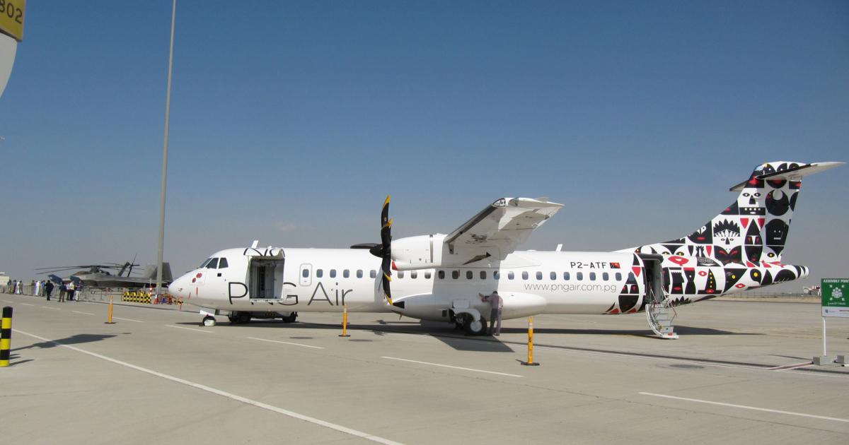 An ATR 72-600 belonging to PNG Air of Papua New Guinea on the ramp (Photo: ATR)