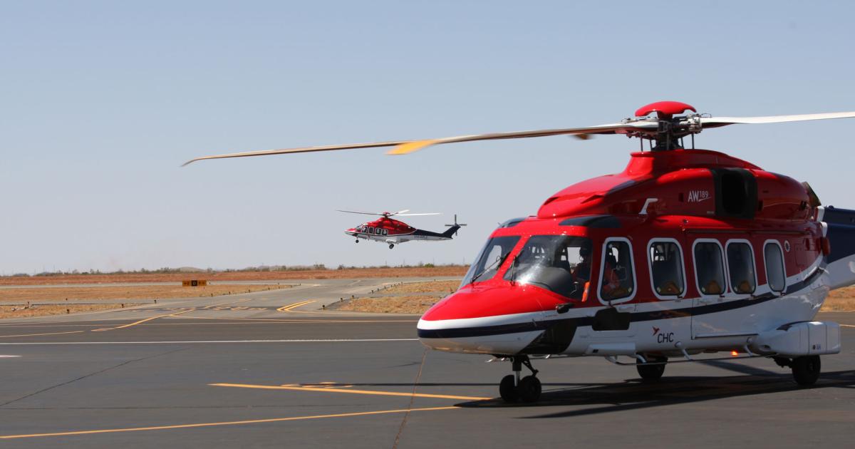 CHC will begin operating AW189s to support Woodside's operations in Australia.