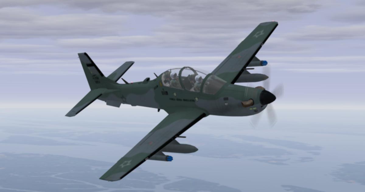 The Philippine air force is the second customer for the Super Tucano in Asia. (Embraer)