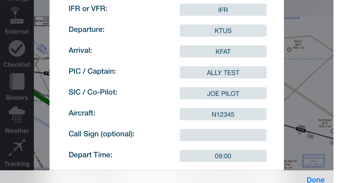 When Internet connections are sparse, the FltPlan Go app allows pilots to create and modify flight plans.
