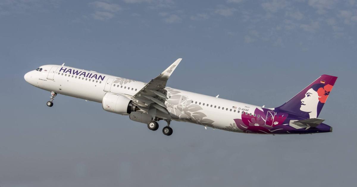 Hawaiian Airlines's first Airbus A321neo enters service on January 8.