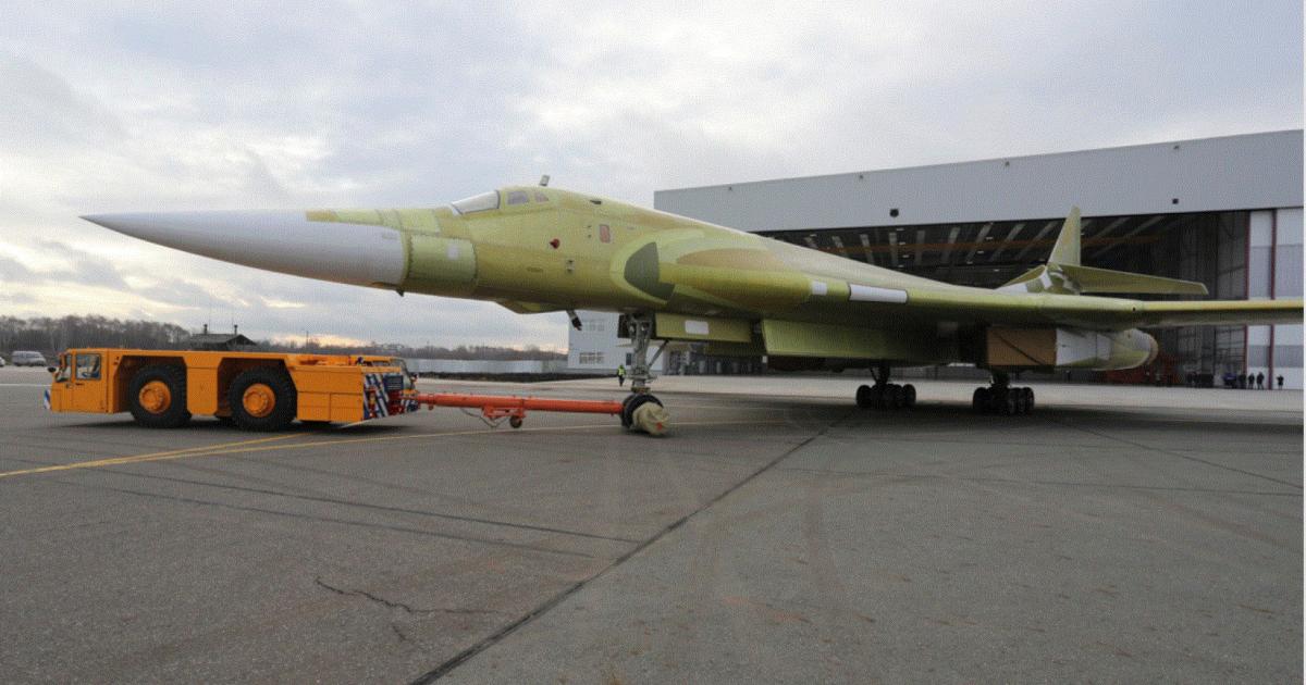 The prototype Tu-160M2 was built from previously-manufactured and stored parts. (Photo: Russian MoD)