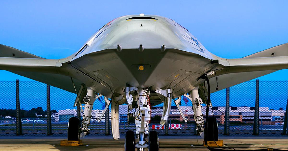 Boeing released this carefully cropped image of its MQ-25 candidate. (Photo: Boeing)