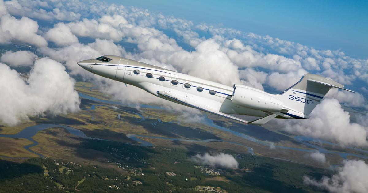 Gulfstream has launched a 12-country tour of its new fly-by-wire G500. It started at Dallas Love Field and will conclude in June, stopping at “select cities” such as Atlanta, New York, Chicago, Milan, Moscow, Beijing, and Melbourne, Australia. (Photo: Gulfstream Aerospace)