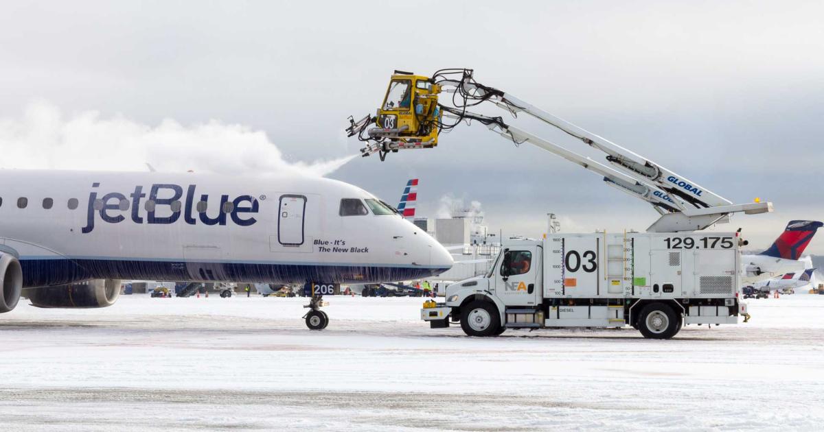  Maine's Portland International Jetport is now the first airport in the U.S. to rely solely on recycled deicing fluid. (Photo: Northeast Air)