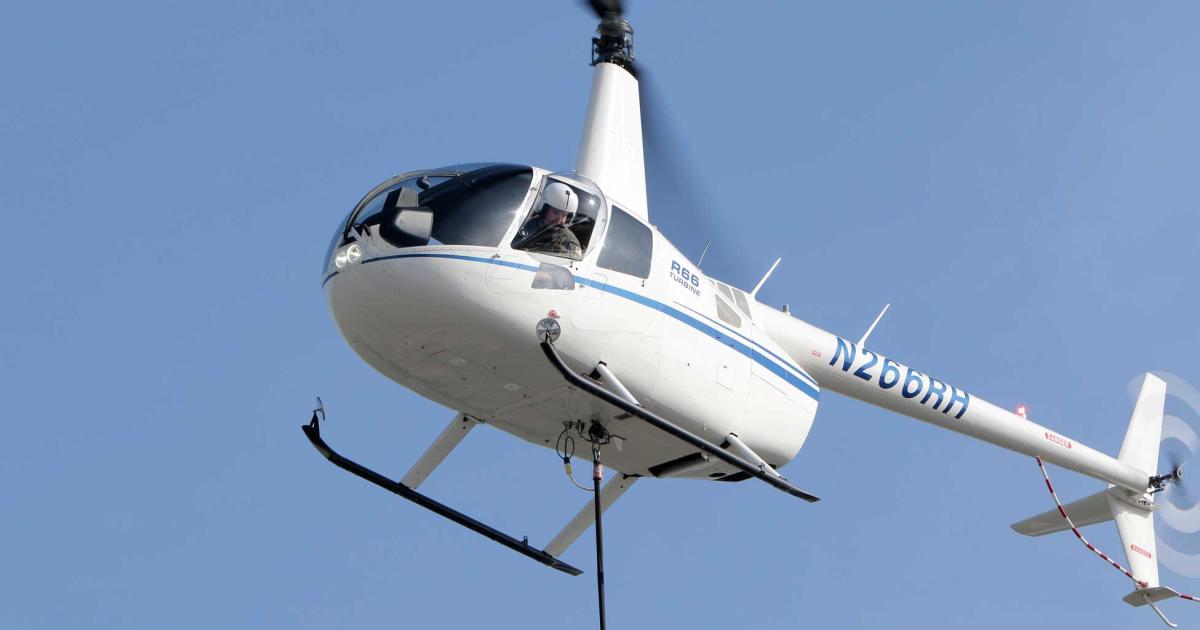 The newest member of Robinson Helicopter's growing R66 family is a skyhook-equipped version with a load capacity of 1,200 pounds. The rotorcraft will make its debut at HeliExpo 2018 in Las Vegas.