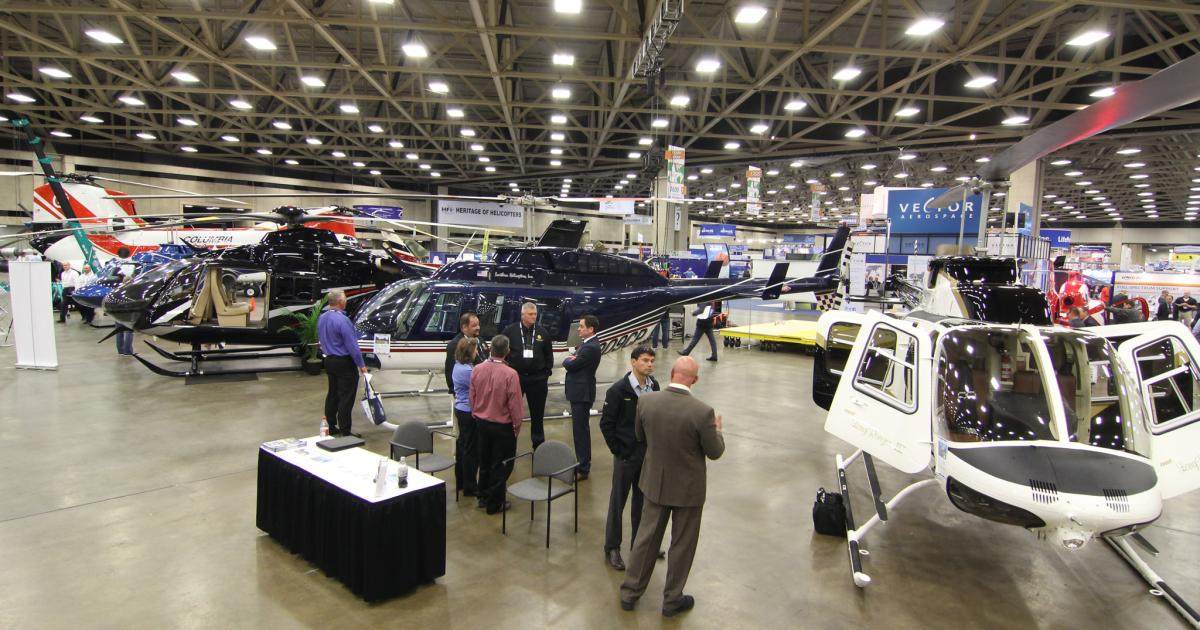 The 2017 Heli-Expo in Dallas, Texas, drew 17,788 people, 731 exhibiting businesses and 62 aircraft on display. (Photo: Mariano Rosales)