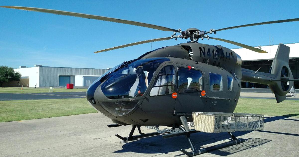 The new utility basket developed by Dart Aerospace and Airbus Helicopters for the H145 features a quick-release design and a 200-lb pound capacity.