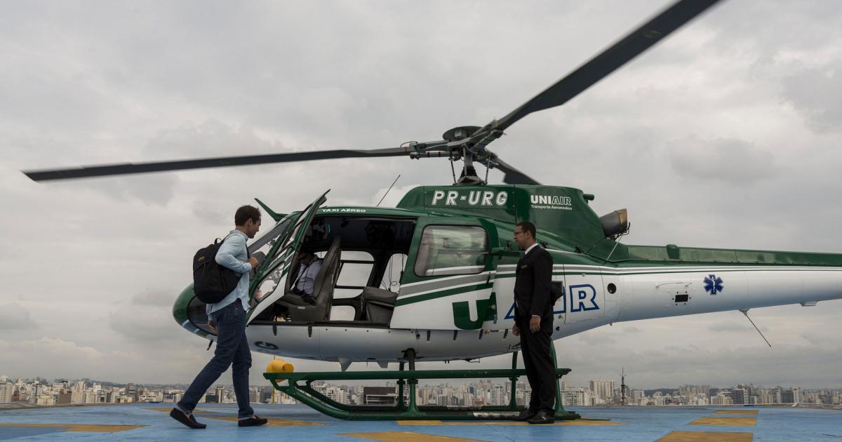 Airbus A3's Voom helicopter booking service has has been used successfully in São Paulo to fly thousands of passengers over the past 10 months. (Photo: Airbus Helicopters)