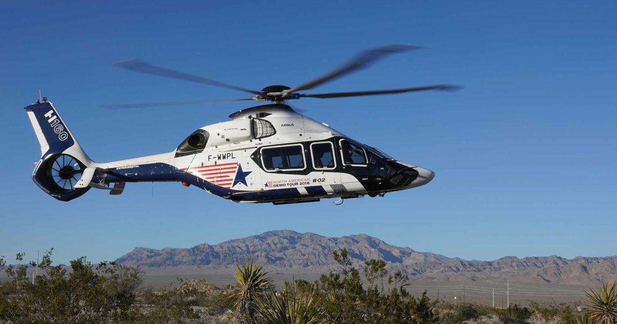 The newest entry to the Airbus Helicopters product lineup, the medium twin H160, is making its first appearance in the U.S. at Heli-Expo 2018 in Las Vegas.