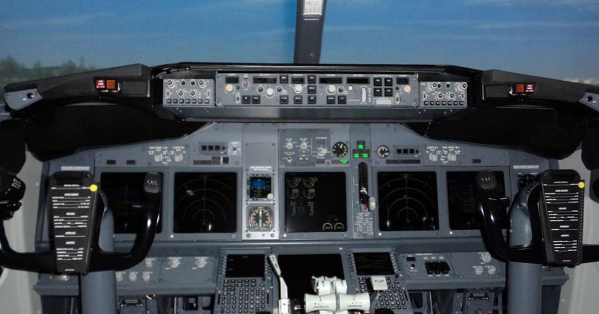 Haite Aviation Training’s Boeing B737-800W full-flight simulator is based on a CAE 7000-series device. It’s configured to simulate CFM56-7B-27 powerplants of 24,000 to 27,000 lbs of thrust.