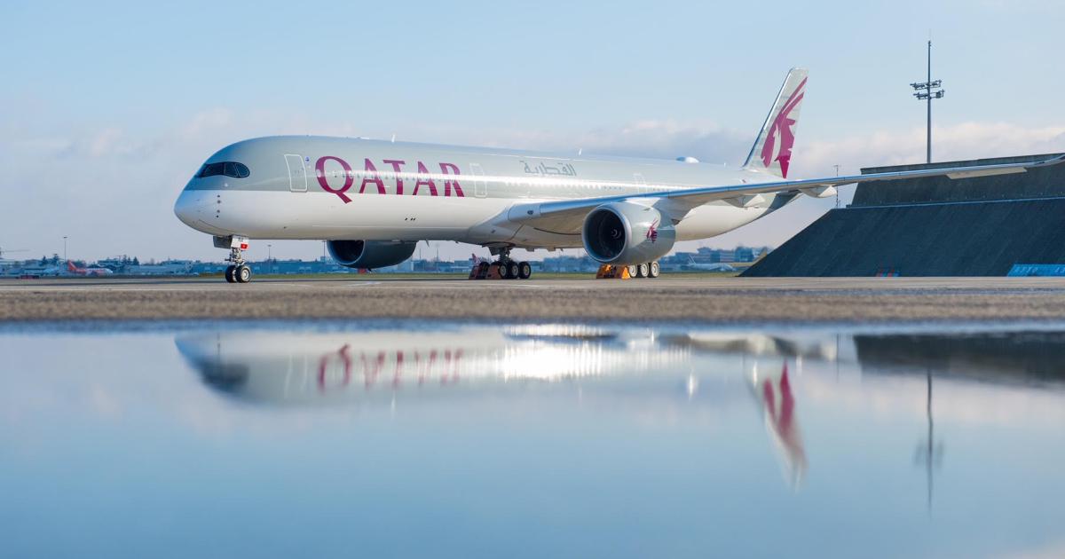 Qatar has taken delivery of its first Airbus Rolls-Royce Trent XWB-97-powered A350-1000. It will fly its first revenue service on February 24. (Photo: Airbus)