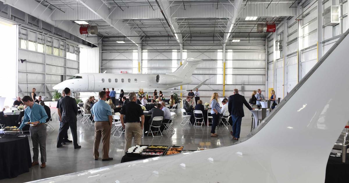 Sheltair's new hangar at Tampa International Airport was the site of a grand opening reception for the new 32,000 sq ft structure on Weds.