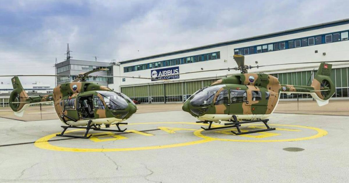 Serbia has ordered six Airbus H145Ms, similar to these fielded by the Royal Thai Navy. The Serbian order constitutes the first for Airbus's HForce weaponization program, with at least some of the armed versions earmarked for the Serbian Police Force. Thailand's H145Ms could also undergo weaponization under the HForce program. The Thai navy has received five since 2016. (Photo: Airbus Helicopters)