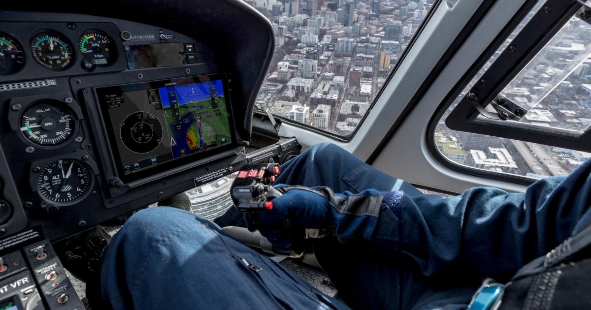 The new G500H TXI displays add touchscreens to helicopters, but they have knobs for those who prefer that interface. (Photo: Garmin)