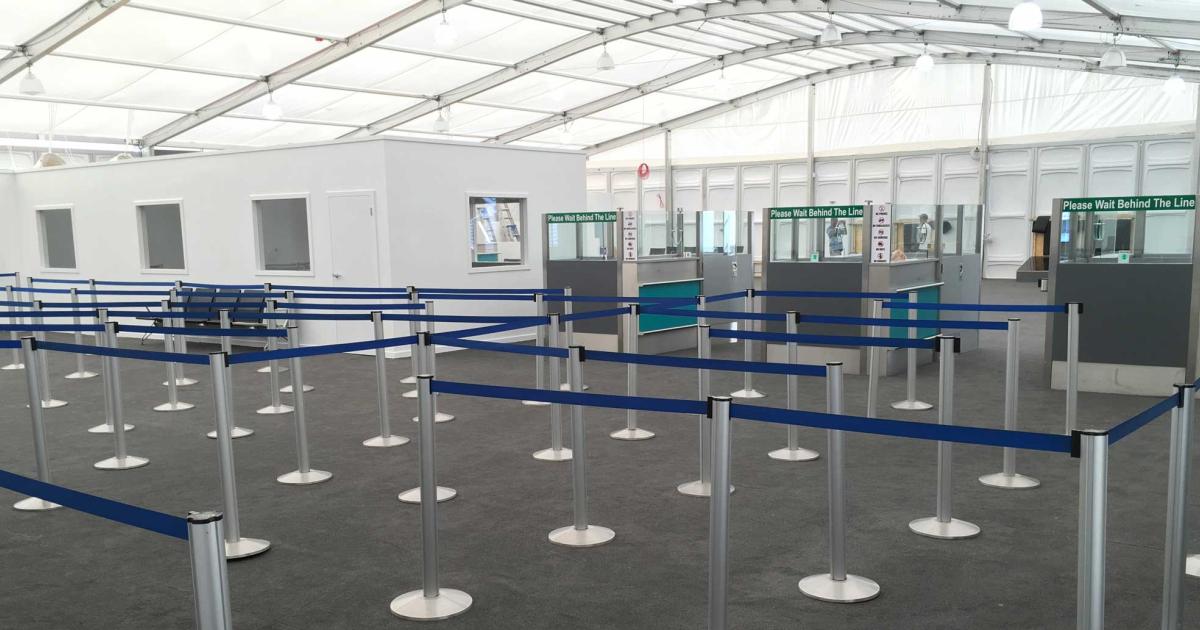With the opening of a new temporary arrivals pavilion at Saint Maarten's storm battered Princess Juliana International Airport, the general aviation terminal, which had been pressed into service for commercial aviation passenger processing since last September's Hurricane Irma, can now go back to serving private aviation exclusively.