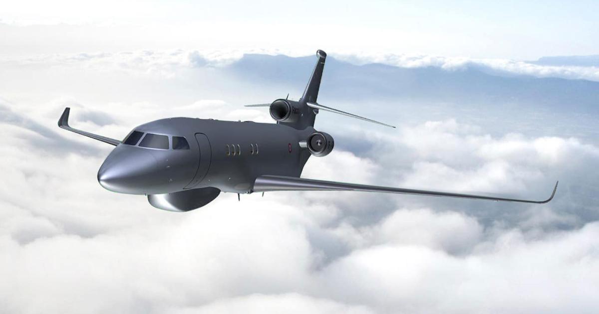  France is to replace its aging Transall Sigint aircraft with the new Falcon Epicure beginning in 2025. (Photo: Dassault Aviation)