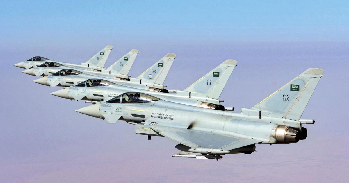 Typhoons from the original Saudi batch have seen action over Yemen. (Photo: Jamie Hunter/Eurofighter) 