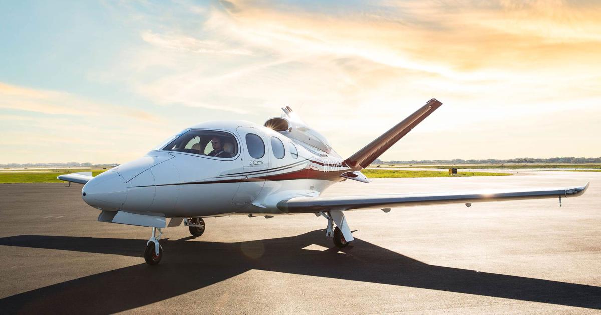 Cirrus made first delivery of its Vision jet in late 2016, and handed over 22 last year.