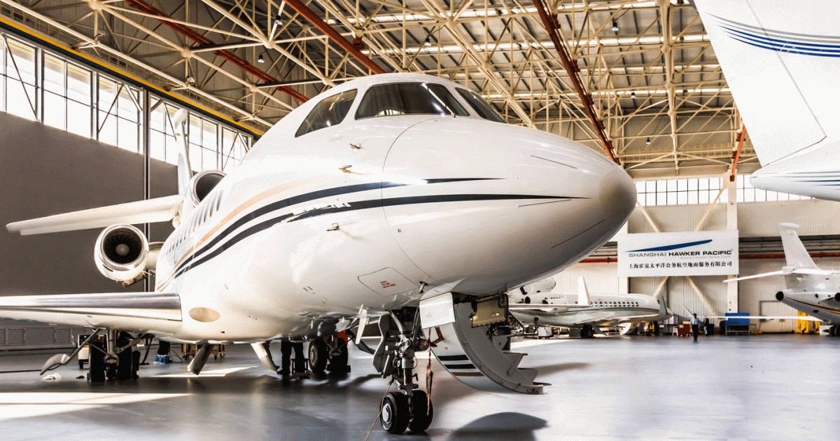 Hawker Pacific’s FBO and MRO facility at Shanghai’s Hongqiao International Airport with its newly-added, 48,500-sq-ft hangar, is one of the crown jewels in Jet Aviation’s $250 million deal.