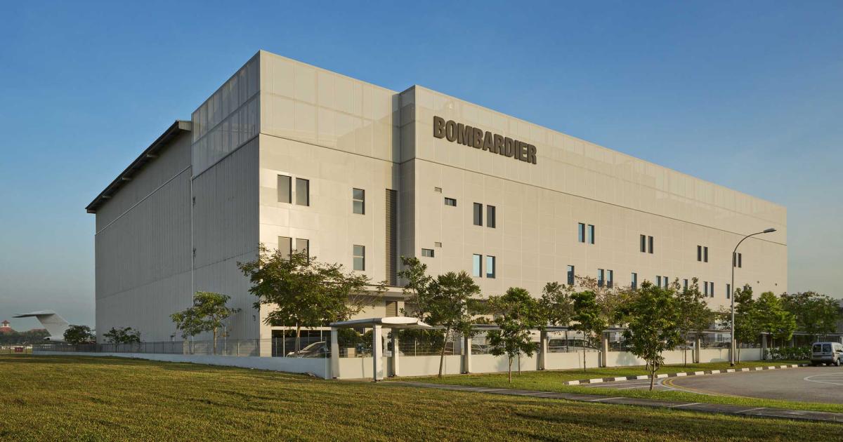 Bombardier's service center in Singapore has more than quadrupled its engineering and technician staff since it opened in 2014. The facility recently completed its first Ka-band installation on an in-service Global 6000.