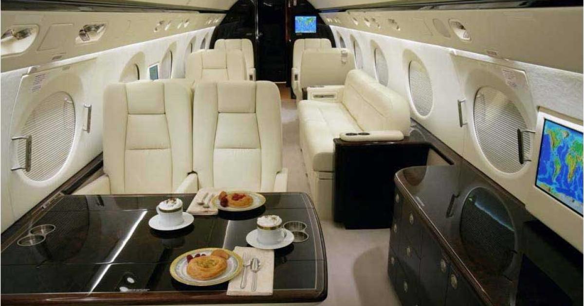 Tour customers will fly from Beijing to Nice, France, aboard Deer Jet’s Gulfstream 550.