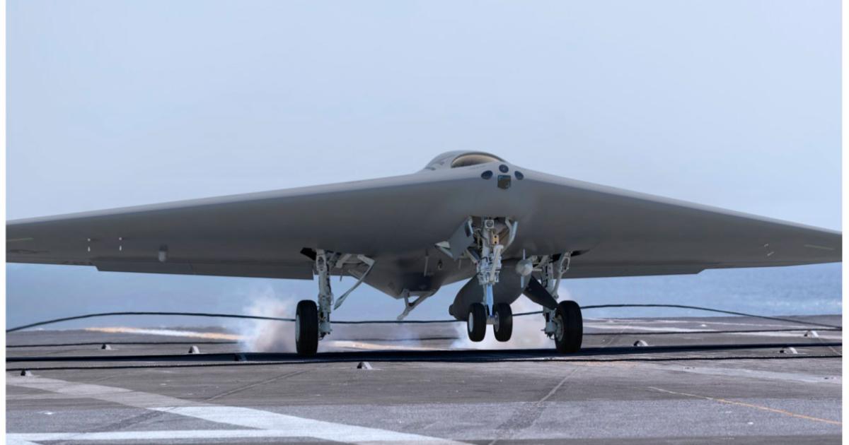 The Lockheed Martin proposal for the MQ-25 is a tailless delta-wing design. (Image: Lockheed Martin)