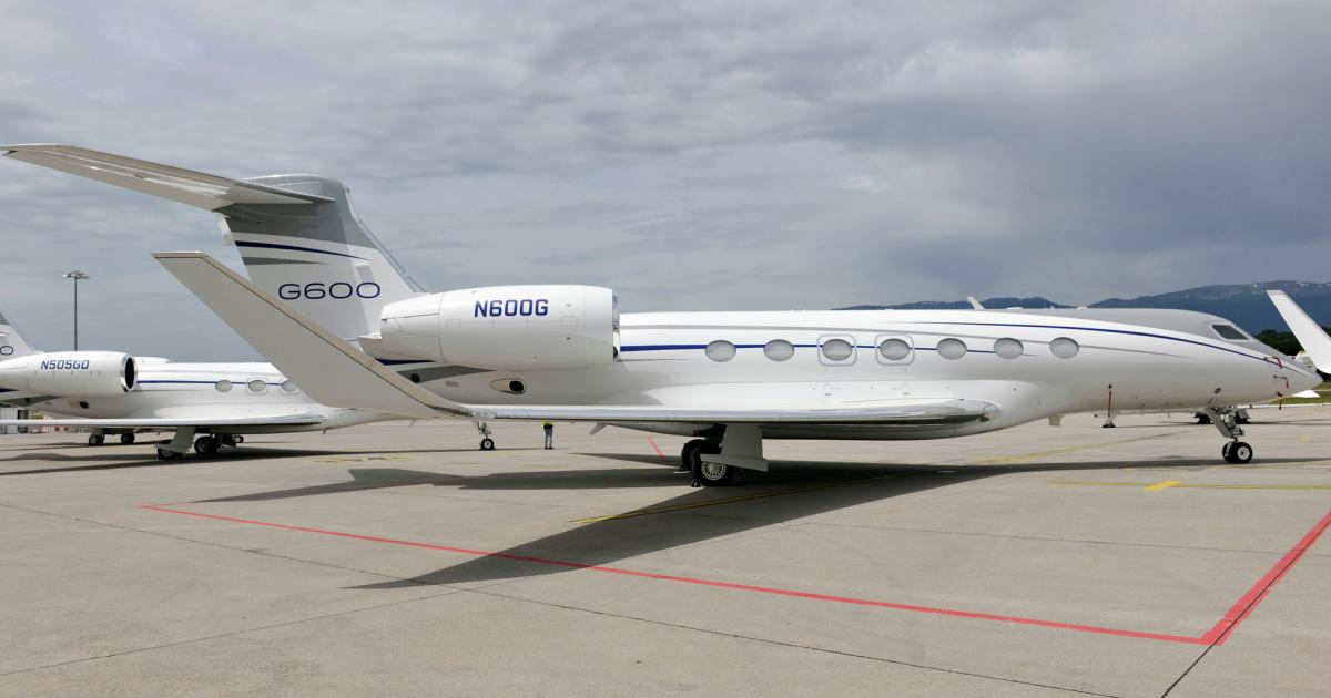 The G600 and its smaller sibling, the G500, are expected to be certified this year by the U.S. FAA, now flight testing is almost complete. The G600 can fly 6,500 nm at Mach 0.85.